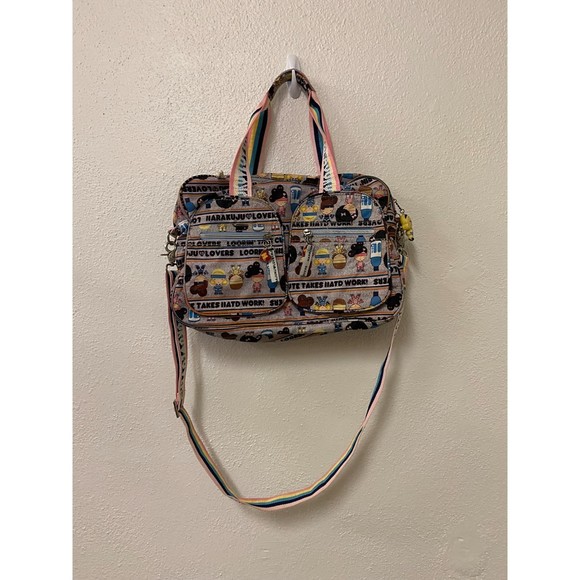 vintage y2k harajuku gwen stefani rainbow black kawaii gym bag - Picture 5 of 7